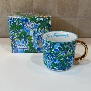 NWT Lilly Pulitzer Mug Sprout Green Lilly On Holiday